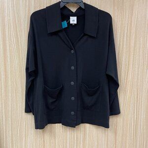 CAbi Black Shirt Jacket Size Small